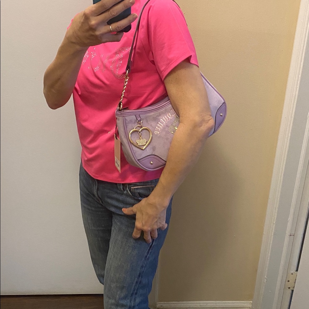 Juicy Couture Lavender Shoulder Bag with Gold Accents
